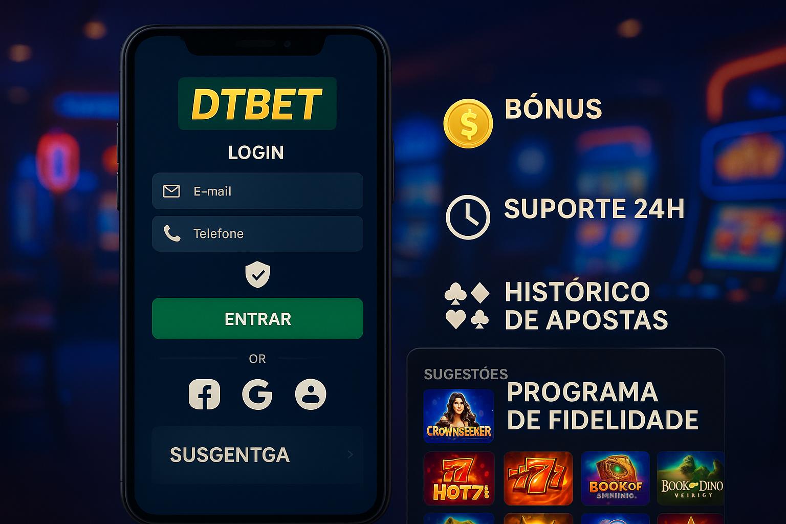 Registro na DTBET Garante Acesso a uma Vasta Seleção de jogo